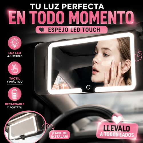 Espejo De Maquillaje Led Auto